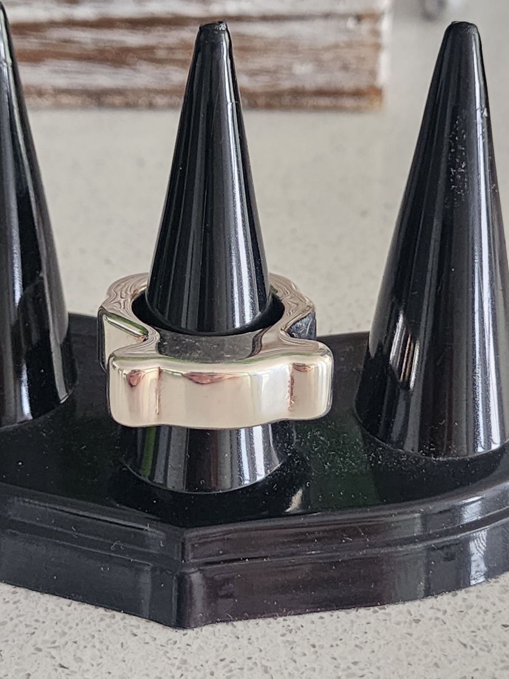 Tous Polished Silver Sculpted Wave Ring - Silver Tone